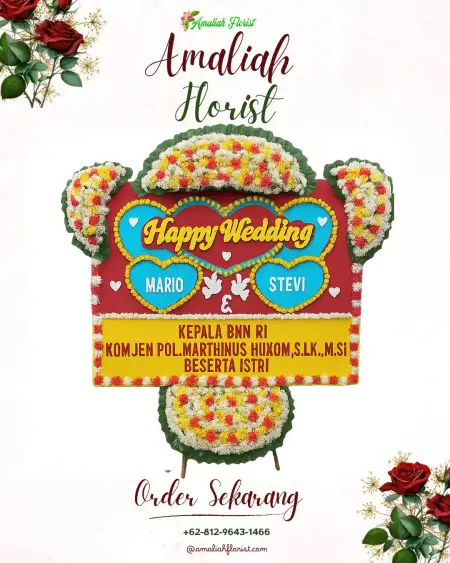 Papan Bunga Pernikahan Sarirejo